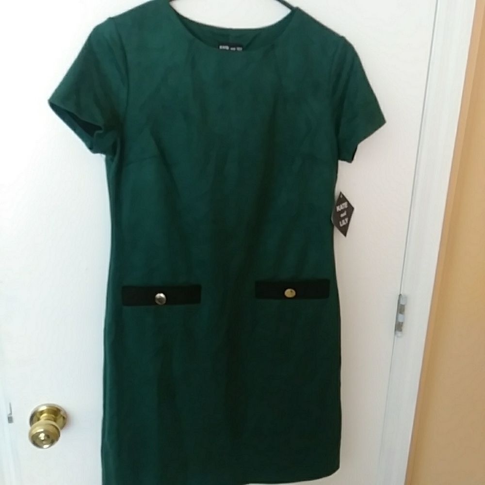 Hunter green suede dress